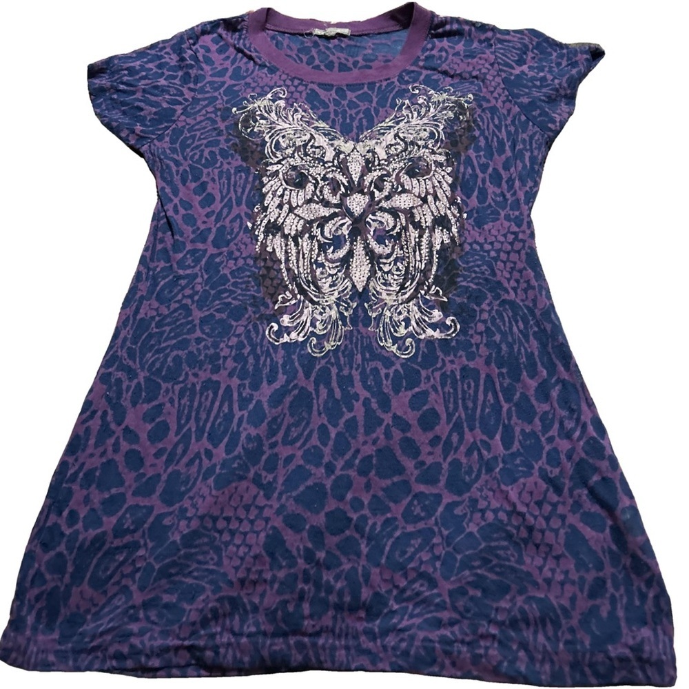 Women's Warehouse One Purple Graphic T-shirt Size Large